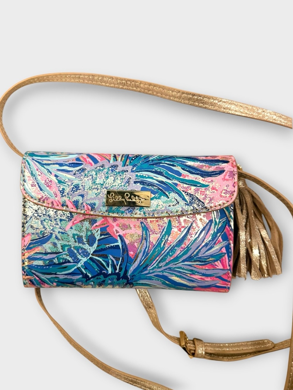 Lilly Pulitzer Bahama Tassel Crossbody Wallet Bag in Gypset Paradise
